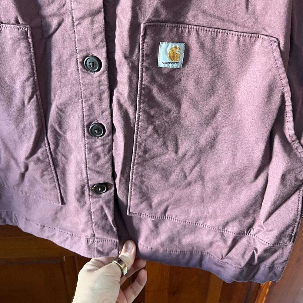 Carhartt Rugged Flex Utility Shirt Jacket – XXL Loose Fit – Mauve / Dusty Plum - Picture 5 of 8